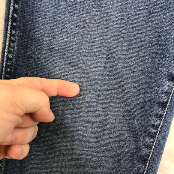 J. Crew Jeans Womens 24 Blue Vintage Straight Button Fly Raw Hem Ankle J9755 - Picture 8 of 12